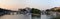 Dawn Panorama of the Ile de la Cite & The Seine River, Paris France.