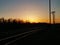 Dawn on the railway