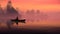 Dawn\\\'s Solitude on Misty Waters