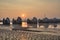 Dawn at the Thames Barrier