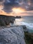 Dawn on Treen Cliffs Cornwall