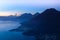 Dawn views of the Mayan towns of Lake Atitlan from the heights of Indian Nose