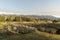 Dawn and a weather front over the Grand Tetons from Spring Creek Ranch Jackson