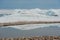 Day at Baikal Lake. Spring floating of ice