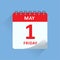 Day calendar with date May 1