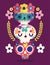 Day of the dead, catrinas flowers decoration traditional celebration mexican