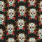 Day of the Dead celebration, a festival in Mexico. Sugar Skull seamless pattern, skeleton background, texture, wallpaper.