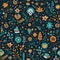 Day dead decoration, seamless pattern. AI Generated