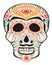 Day of Dead painted skull. Dia de Muertos translated from Spanish