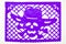 Day of the Dead, Papel Picado. Purple Real traditional Mexican paper cutting flag. Isolated on white background