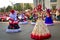 Day of the dead parade in Mexico city.