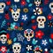 Day of the dead pattern