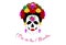 Day of the dead, portrait of Mexican Catrina with skulls and red flowers , inspiration Santa Muerte in Mexico and la Calavera