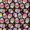 Day of the Dead Sugar Skull Seamless Vector Background