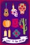 Day of the dead vector illustration. Dia de los muertos.