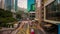 day hong kong center traffic street crossroad panorama 4k time lapse china