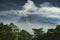 Day Light Merapi Mountain with blue sky