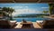 day lights Photograph an opulent villa escape: infinity pool vistas, panoramic landscapes, lavish interiors