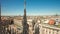 Day milan famous duomo cathedral rooftop view point panorama 4k time lapse italy