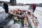 Day of mourning. The tragedy in Kemerovo. laying flowers