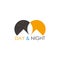 Day and night mountain colorful design symbol vector