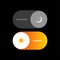 Day Night Switch UI Buttons Vector Illustration On Black Background