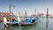 Day palazzo ducale bay gandola parking panorama 4k time lapse italy