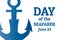 Day of the Seafarer. June 25. Holiday concept. Template for background, banner, card, poster with text inscription