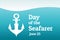 Day of the Seafarer. June 25. Holiday concept. Template for background, banner, card, poster with text inscription