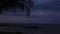 Day to Night scene TimeLapse of Evening dark cloud and cloudscape sky over tropical summer scary sea water surface