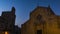 Day to night time lapse of ancient Roman cathedral in Otranto, Salento