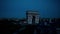 Day to night timelapse footage of the Arc de Triomphe, Paris, France