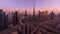 Day to Night Timelapse of the skyline of Dubai