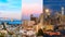 Day to night timelapse timeslice San Franciso panorama with full