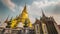 Day tourist crowded grand palace panorama 4k time lapse bangkok thailand