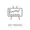Day trading linear icon. Modern outline Day trading logo concept