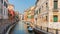 Day venice canal bridge panorama 4k time lapse italy