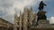 Day victor emmanuel II monument duomo cathedral square panorama 4k milan italy