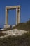 Day view of Portara marble gate in Naxos