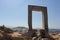 Day view of Portara marble gate in Naxos