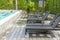 Daybed sun lounger chair by poolside