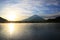 Daybreak Mt. Fuji and Lake Shoji