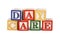 Daycare - alphabet blocks isolated