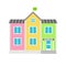 Daycare colorful building flat icon