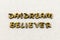 Daydream believer believe dream dreamer letterpress type