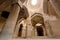 Daylight from ceiling of historical Jameh Mosque of Isfahan, Iran. Example of Islamic culture