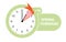 Daylight Saving Time Begins concept. Web Banner Reminder with spring forward time
