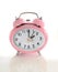 Daylight savings time pink clock