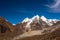 Daylight View of Group of pyramidal Shape Mountain Peaks