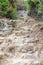 Daylight view to stone stairs for climbing mountains of Vernazza